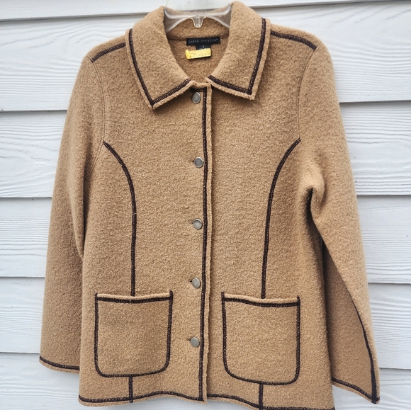 S Tan Boiled Wool Jacket - Picture 7 of 15